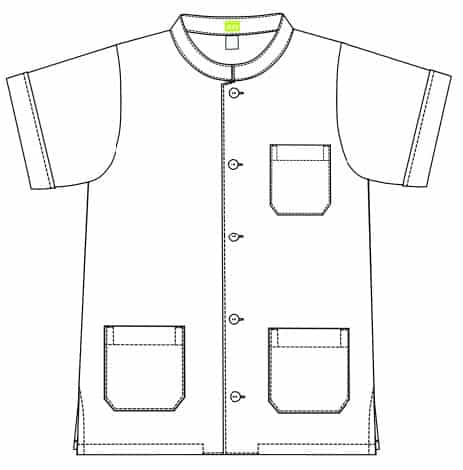 Jaqueta blanca unisex màniga curta CURTANA